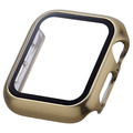 エレコム Apple Watch SE (第2世代)/SE/Series 6/5/4(40mm)用フルカバーケース プレミアムガラス/高透明/メタリック ゴールド AW-23EFCGPGD