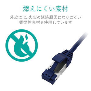 エレコム カテゴリー8対応LANケーブル(ツメ折れ防止・スリム・1．0m) ブルーメタリック LD-OCTST/BM10-イメージ8