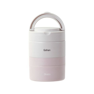 ＬＩＶ ＰＬＵＳ ベストコ 弁当箱 2段 ハンドル付き 480mL ペールピンク FCE403W-NQ-213-イメージ1