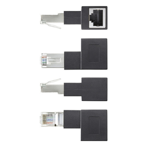 サンワサプライ RJ-45L型変換アダプタ(右出し カテゴリ6A STP) ブラック ADT-RJ6A-LR-イメージ7