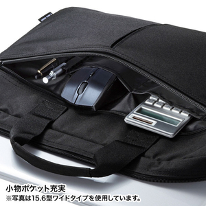 サンワサプライ PCインナーバッグ(11．6型ワイド) ブラック BAG-INB5N2-イメージ3