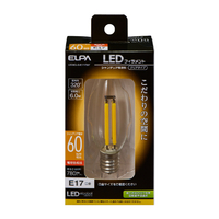 エルパ LED電球 E17口金 全光束780lm(6．0W普通電球サイズ)電球色相当 LDC6CL-G-E17-F337