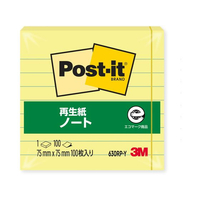 3M ポスト・イットノート 再生紙 罫線入り イエロー F860275-630RP-Y