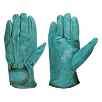 富士グローブ 牛床革手袋 EX-380 グリーン M FC891EP-8555200