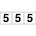 トラスコ中山 TRUSCO 数字ステッカー 30×30 「5」 白／黒文字 3枚入 3枚粘着シール3030数字｢5｣ FC900FY-4388224
