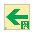 緑十字/中輝度蓄光式通路誘導標識 ←非常口 FC396VD-3940316