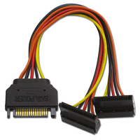 アイネックス シリアルATA用二股電源ケーブル 15cm S2-1504SAC