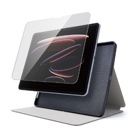 エレコム 13インチiPad Air(M4/M3/M2)用 スターターキット ガラスフィルム 衝撃吸収ケース ブラック TB-A26XSASTBK