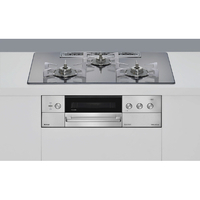 リンナイ システムキッチン用ガスビルトインコンロ DELICIA 天板/プラチナミラー前面パネル/ステンレス RHS72W39M13RCSTW-13A