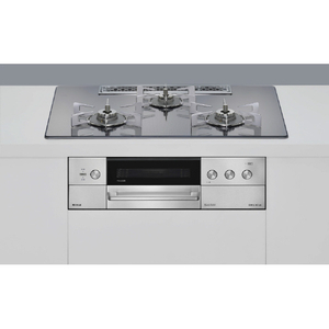 リンナイ システムキッチン用ガスビルトインコンロ DELICIA 天板/プラチナミラー前面パネル/ステンレス RHS72W39M13RCSTW-13A-イメージ1