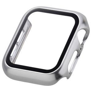 エレコム Apple Watch SE (第2世代)/SE/Series 6/5/4(40mm)用フルカバーケース プレミアムガラス/高透明/メタリック シルバー AW-23EFCGPSV エレコム Apple Watch SE (第2世代)/SE/Series 6/5/4(40mm)用フルカバーケース プレミアムガラス/高透明/メタリック シルバー AW-23EFCGPSV