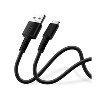 PGA 充電/通信 やわらかケーブル USB-AtoUSB-C 2．0m ブラック PG-YWCA20BK