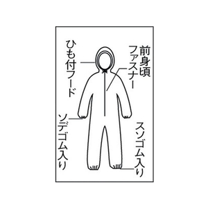 トラスコ中山 不織布使い捨て保護服 Lサイズ FC795EY-2584468-イメージ3