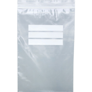 トラスコ チャック付ポリ袋（白枠付） ０．０８ｍｍ厚 ２００ｘ１４０ｍｍ １００枚入 食品衛生法適合（ポジティブリスト適合） TCBW-G-8A-TM-イメージ1