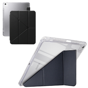 エレコム 13インチiPad Air(M4/M3/M2)用 ORIGAMIXケース 背面クリア スリープ対応 ブラック TB-A26XWVORBK-イメージ2