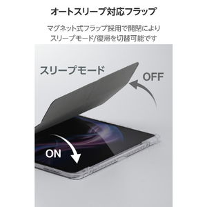 エレコム 13インチiPad Air(M4/M3/M2)用 ORIGAMIXケース 背面クリア スリープ対応 ブラック TB-A26XWVORBK-イメージ7