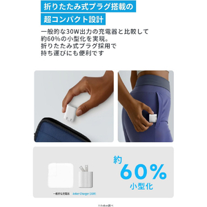 Anker Anker Nano Charger (35W) with USB-C & USB-C ケーブル ホワイト B2339N21-イメージ3