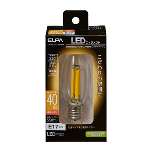 エルパ LED電球 E17口金 全光束550lm(3．8W普通電球サイズ)電球色相当 LDC4CL-G-E17/D-F339-イメージ1