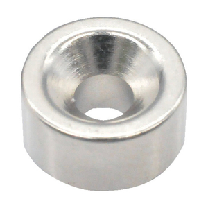 トラスコ ネオジム丸形磁石　皿ねじ穴付　外径１０ｍｍＸ５ｍｍ　Ｍ３　１個入 TRUSCO　ネオジム磁石（丸形皿ねじ穴付） T10R05-M3-イメージ1
