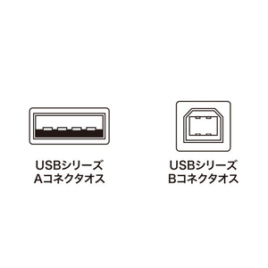 サンワサプライ USB2．0ケーブル(2m) ブラック KU20-2BKK2-イメージ2