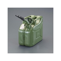 エスコ ガソリン携行缶 横型 OD色 10L FCW1355-EA991HB-29A
