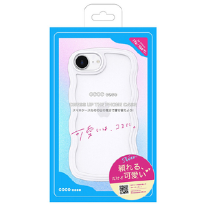 ＣＯＣＯ ＣＡＳＥ iPhone１７Ｅ／１６Ｅ用 パステルなくねくねケース ＣＯＣＯ ＣＡＳＥ ホワイト 1794-17E16E-WHITE-イメージ6