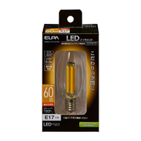 エルパ LED電球 E17口金 全光束780lm(6．0W普通電球サイズ)電球色相当 LDC6CL-G-E17/D-F340