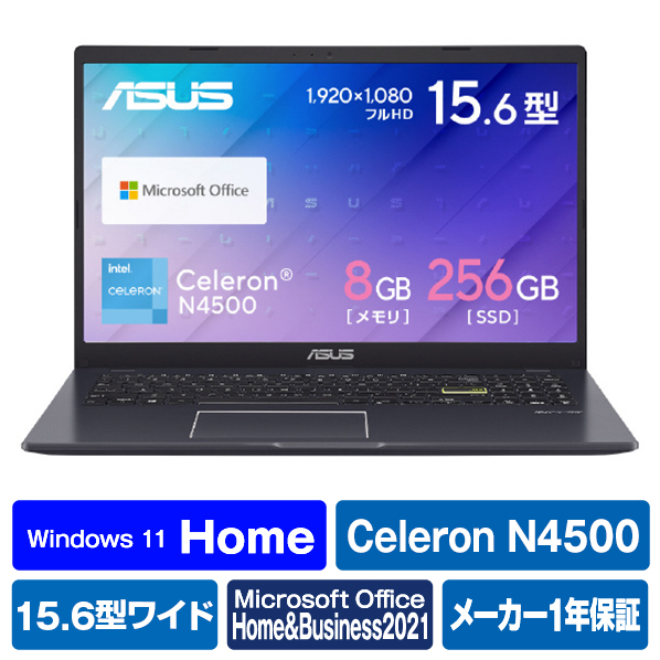 ASUS ノートパソコン Vivobook Go 15 スターブラック E510KA-BQ385WS Home Office Business インテル 8GB グラフィックス Type ×1
