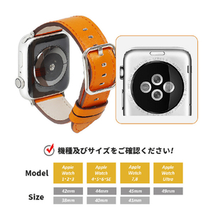 EGARDEN Apple Watch 49/46/45/44/42mm用バンド ブラウン EG24859AWBR-イメージ19