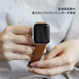 EGARDEN Apple Watch 49/46/45/44/42mm用バンド ブラウン EG24859AWBR-イメージ7