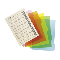 スマートバリュー FC31960-D029J PPインデックス 厚手 A4タテ 2穴 5色5