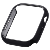 エレコム Apple Watch Series 10(46mm)用ハードバンパー/メタリック ブラック AW-24ABPPMBK