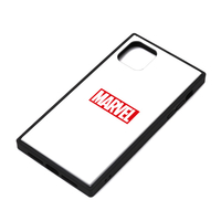 PGA iPhone 11用ガラスハイブリッドケース ロゴ/ホワイト PG-DGT19B10MVL