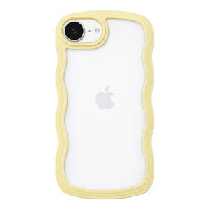 ＣＯＣＯ ＣＡＳＥ iPhone１７Ｅ／１６Ｅ用 パステルなくねくねケース ＣＯＣＯ ＣＡＳＥ イエロー 1794-17E16E-YELLOW-イメージ1