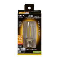 エルパ LED電球 E26口金 全光束300lm(2．1Wシャンデリア球タイプ)電球色相当 LDC2CL-G-F370