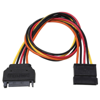 アイネックス シリアルATA用電源延長ケーブル 30cm SA-047SAB