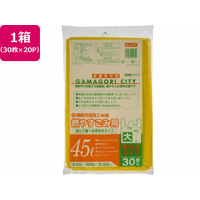 ジャパックス 蒲郡市指定 燃やすごみ 大 45L 30枚×20P 取手付 FC340RG-GJ57