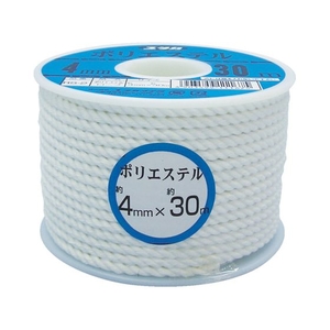ユタカメイク ロープ ポリエステルロープボビン巻 4mm×30m FC093FX-3676722-イメージ1