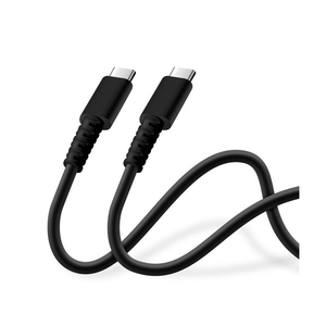 PGA 充電/通信 やわらかケーブル USB-CtoUSB-C 1．2m ブラック PG-YWCC12BK-イメージ1