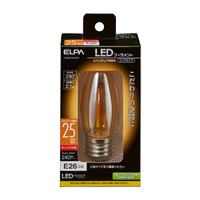 エルパ LED電球 E26口金 全光束240lm(2．1Wシャンデリア球タイプ)キャンドル色 LDC2CC-G-F371