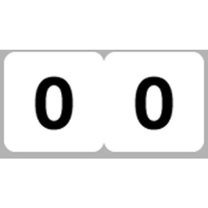 リヒトラブ ナンバーラベル M(ロールタイプ) 単番号「0」 F034685-HK751R-0-イメージ2
