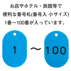 タカ印 番号札 小 1～100 水色 FCE112Z-32-8799-イメージ4
