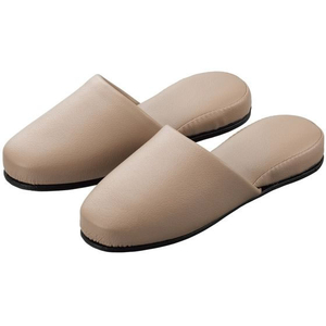 マツヨシ スリッパ(抗菌・レザー調) ベージュ HP-20-L 29.0cm 12足 FCG620C-25-4071-0103-イメージ1