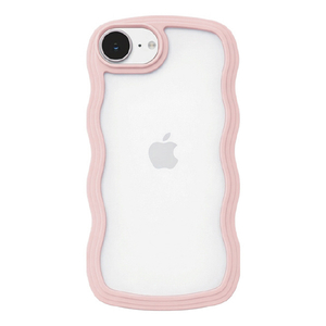 ＣＯＣＯ ＣＡＳＥ iPhone１７Ｅ／１６Ｅ用 パステルなくねくねケース ＣＯＣＯ ＣＡＳＥ ピンク 1794-17E16E-PINK-イメージ1