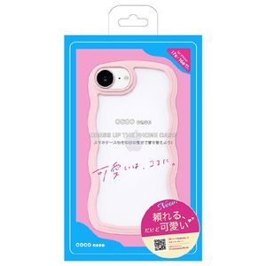 ＣＯＣＯ ＣＡＳＥ iPhone１７Ｅ／１６Ｅ用 パステルなくねくねケース ＣＯＣＯ ＣＡＳＥ ピンク 1794-17E16E-PINK-イメージ6