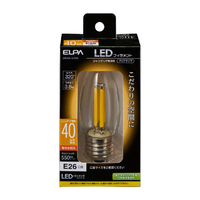 エルパ LED電球 E26口金 全光束550lm(3．8Wシャンデリア球タイプ)電球色相当 LDC4CL-G-F372
