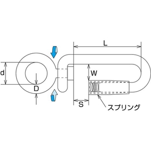水本機械製作所 ステンレス ネットリングフック 内径15mm FC493FJ-2050365-イメージ2