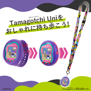 バンダイ Tamagotchi Uni ネックストラップ Unique Black TAMAGOTCHIUNIﾈﾂｸｽﾄﾗﾂﾌﾟUBL-イメージ4