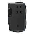 ヤザワ 巻取りモバイルタップ3個口 タイプCUSB付(0．9m) 黒 H2M50091U1CBK
