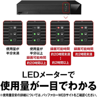 イヤホン BUFFALO HDV-SAM3.0U3-BKA 3TB HDD BUFFALO HDV-SAM3.0U3-BKA 24時間録画対応 使用量メーター搭載 外付HDD
